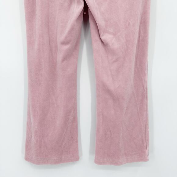 Juicy Couture Del Ray Pink Velour Flared Track Pants Y2K Icon Womens Size XS - Picture 10 of 11